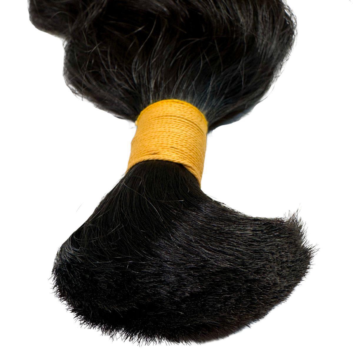 Raw Indian Curly Bulk 100% Human Braiding Hair