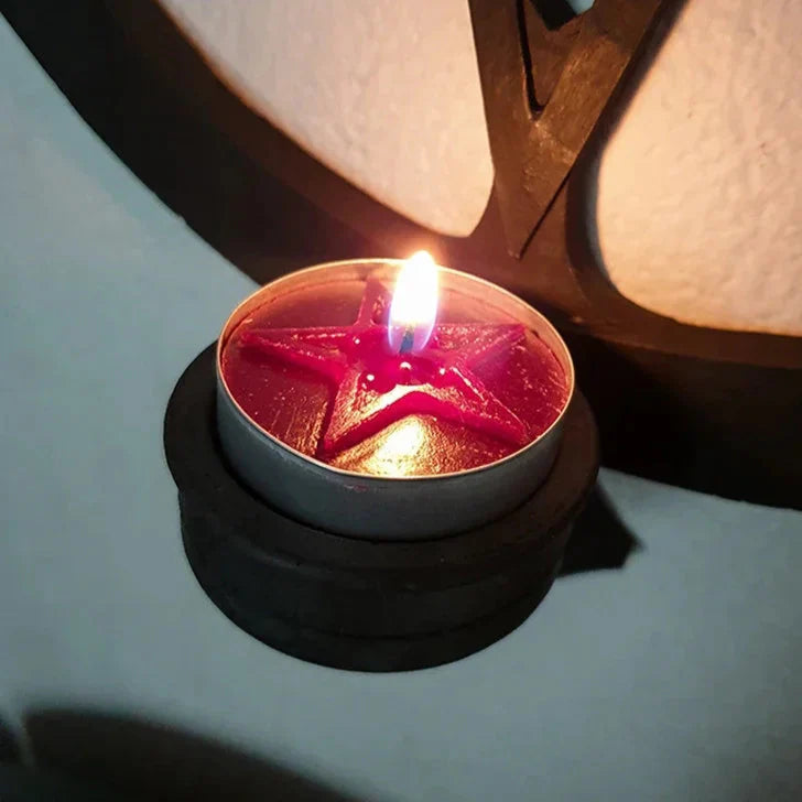 Pentacle Beeswax Tea Light Candles