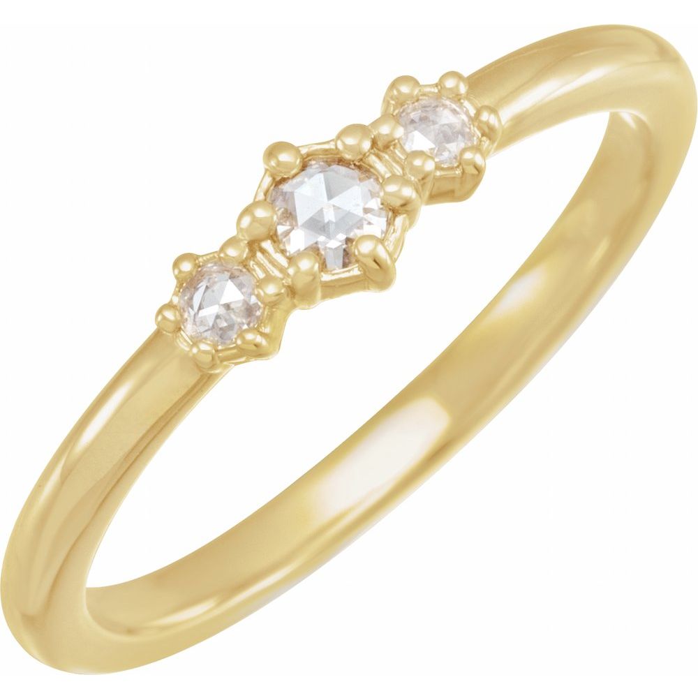 Rose Cut Diamond Stacking Band