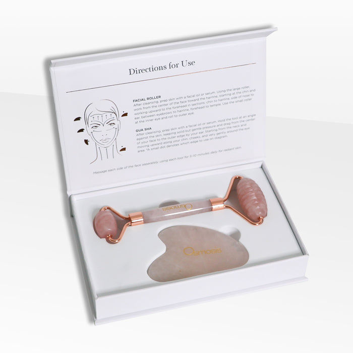 Rose Quartz Facial Roller & Gua Sha Set