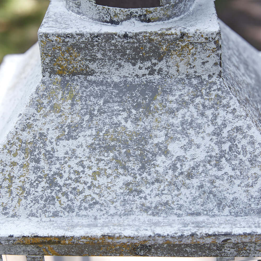 Rustic Farmhouse Lantern in Weathered Metal