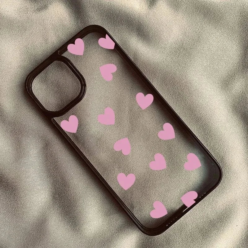 Cute Wine Red Love Heart Phone Case