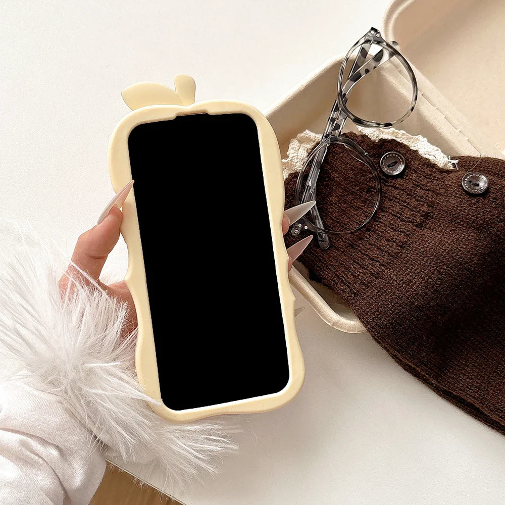 Funny 3D Cartoon Apple Designs Soft Silicone Phone Case