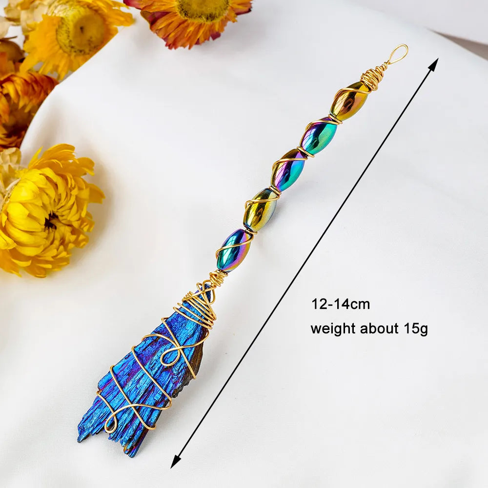 Crystal Wire Wrap Brooms