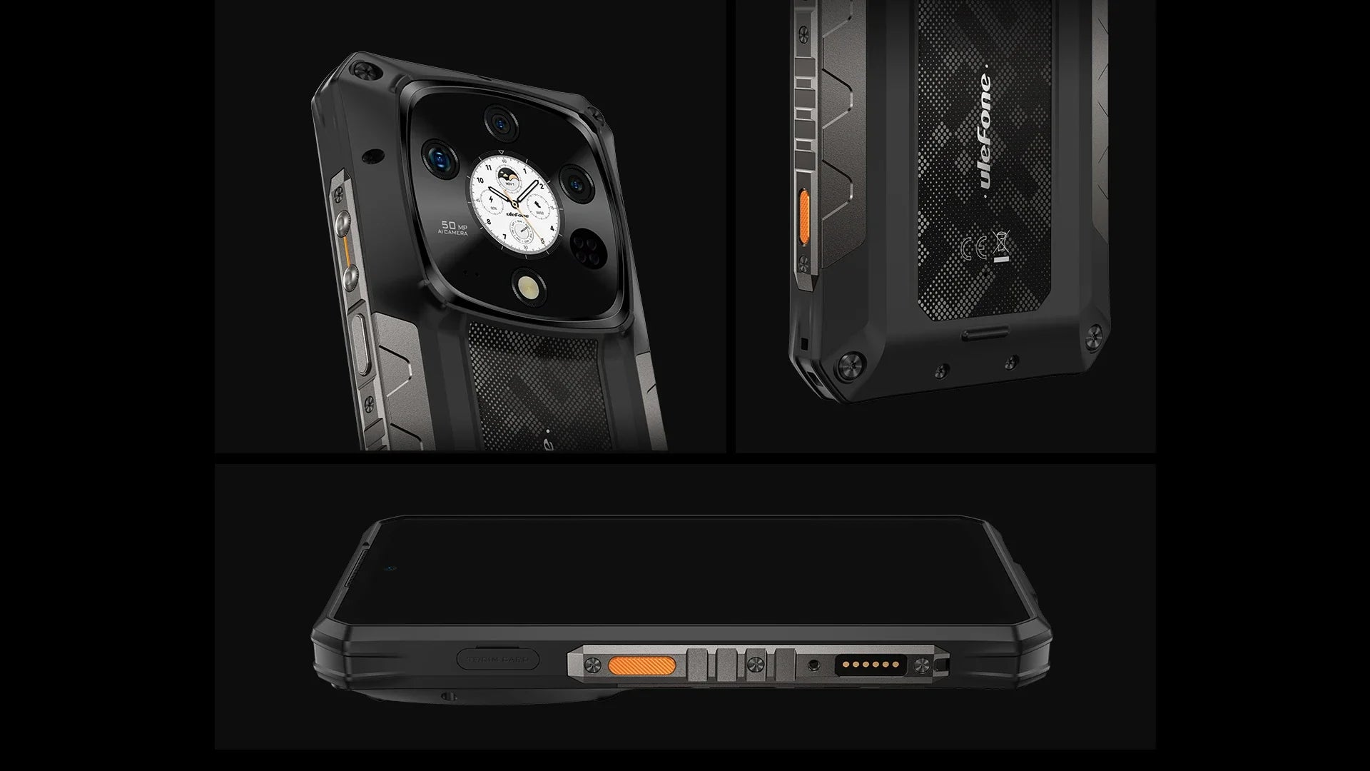 Ulefone Armor 28 Pro 5G AI Rugged Phone 512GB ROM Smartphone 120W MTK Dimensity 7300  10600mAh 6.67”AMOLED 64MP Mobile phone