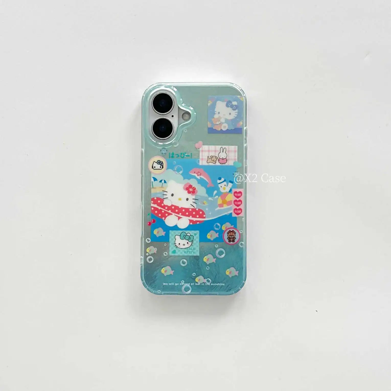 Y2k Girl Ins Summer Blue Oceans HelloKitty Cats Phone Case