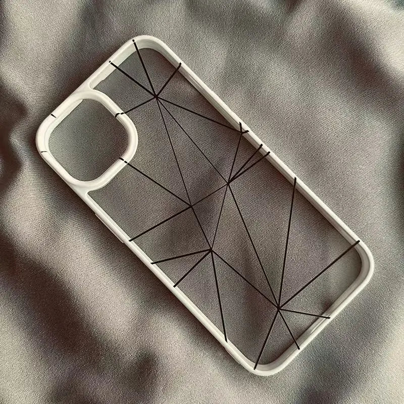 Lrregular Lines Creative Geometry Shockproof Clear Phone Case