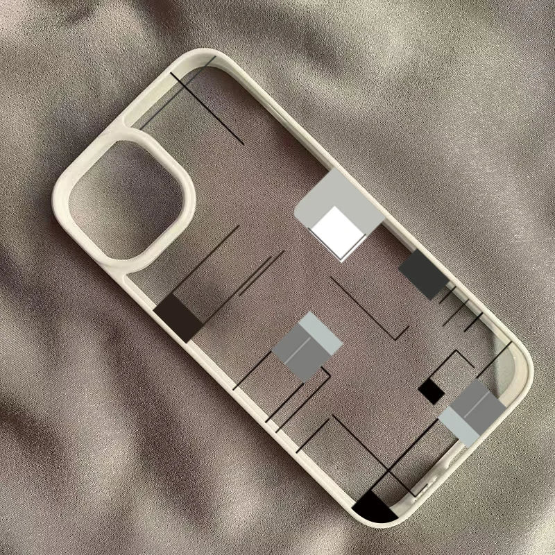Lrregular Lines Creative Geometry Shockproof Clear Phone Case
