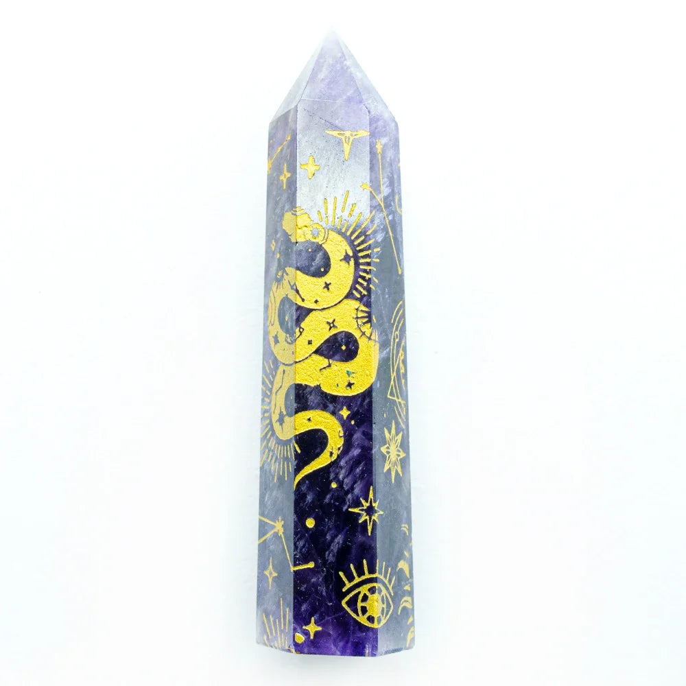 Snake, Sun, Moon, Star Crystal Tower Obelisks