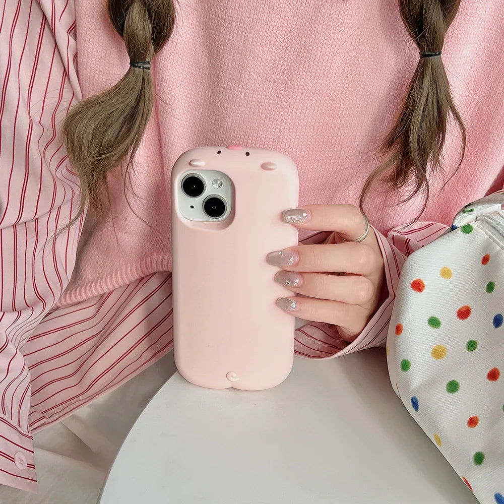 Funny Pink Pig Soft Silicone Phone Case