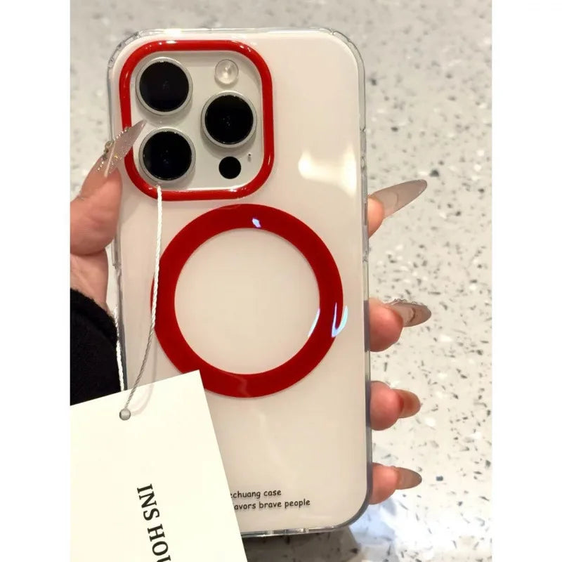 The Phone Case With The Cute Hello Kitty Magnetic Stand is Suitable For iPhone