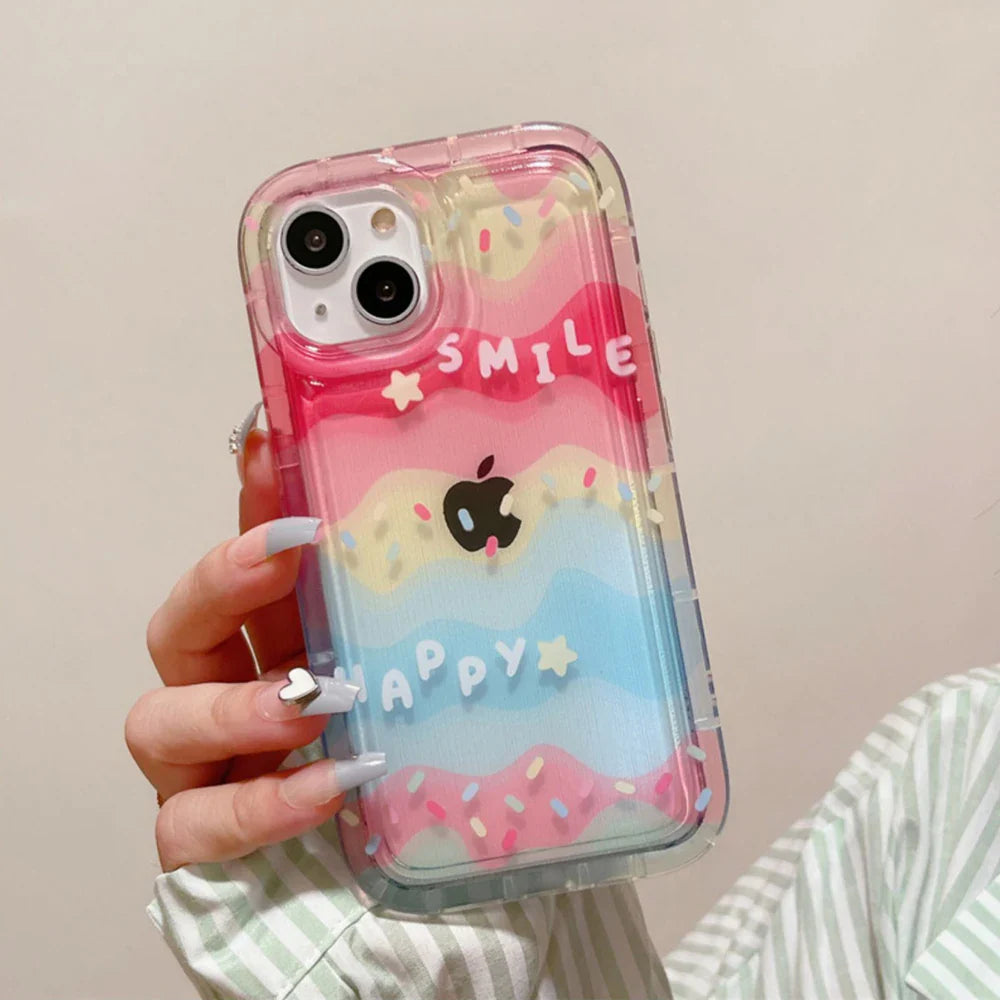 Flower Cute Rainbow Cartoon Smile Cover Phone Case