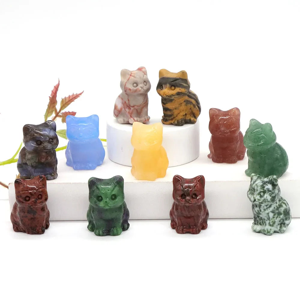 Crystal Cat Statue