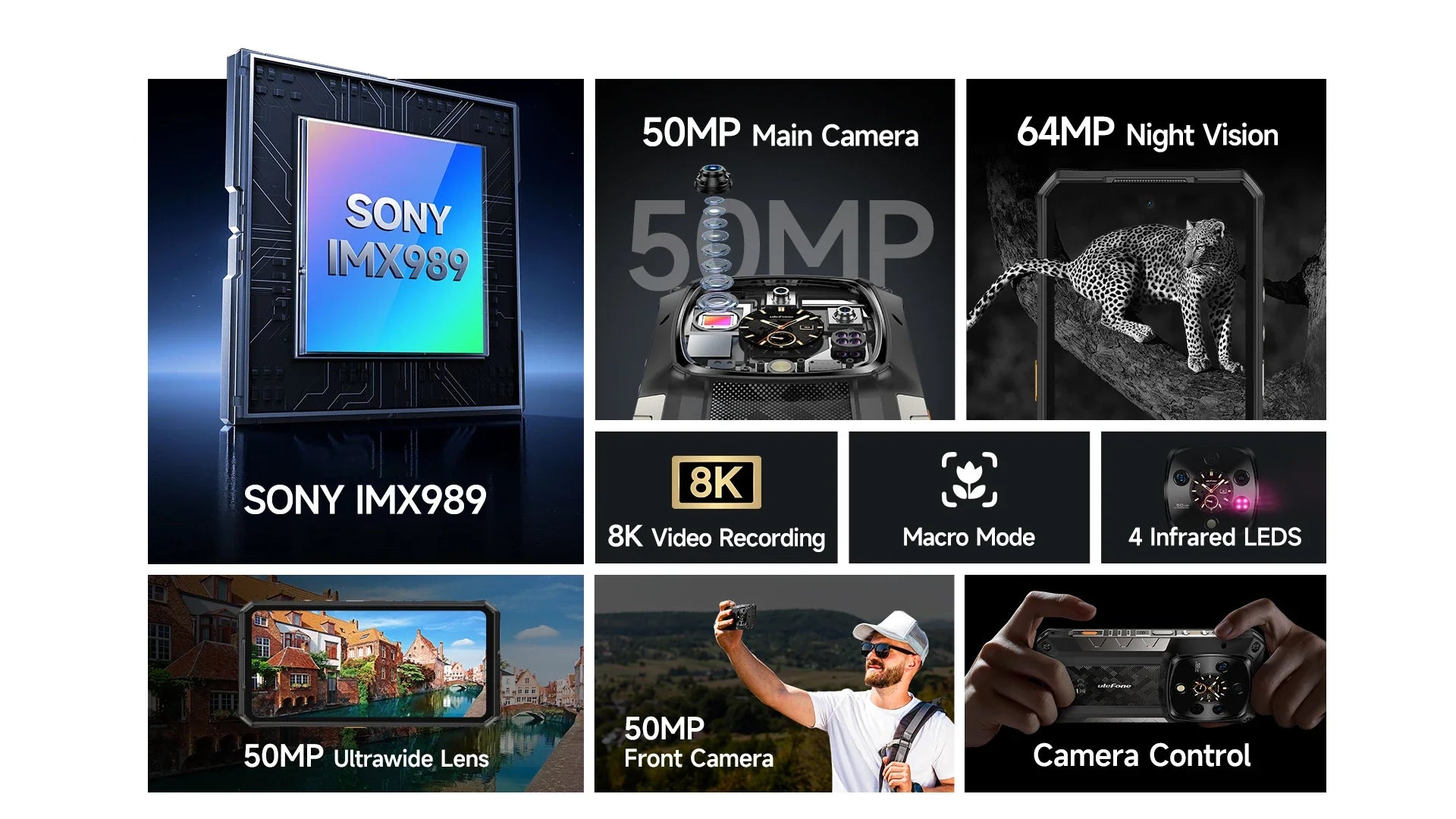 Ulefone Armor 28 Ultra 5G AI Rugged Phone 1TB ROM+32GB RAM Android Smartphone AMOLED 6.67" 10600mAh