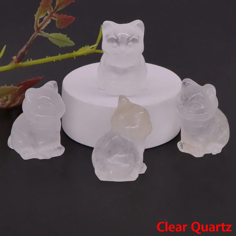 Crystal Cat Statue