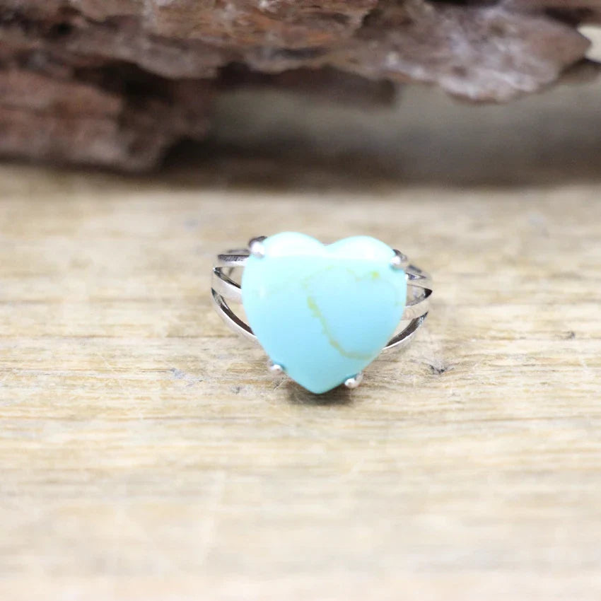 Crystal Heart Rings