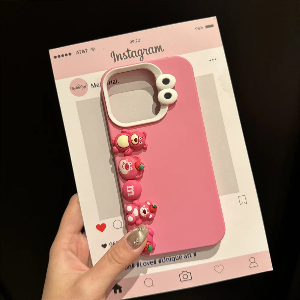 Disney Pink Strawberry Bear Phone Case