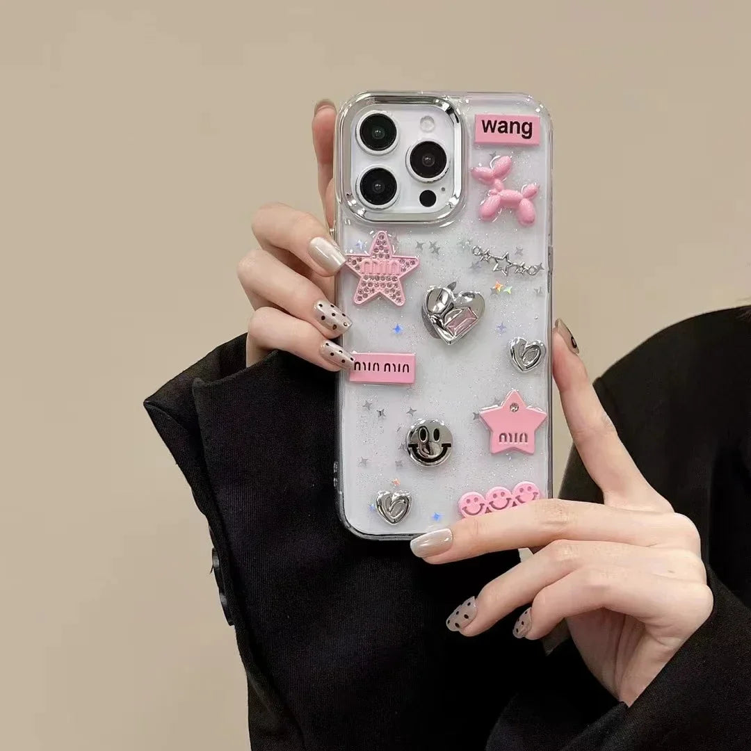 3D Love Heart Balloon Dog Phone Case