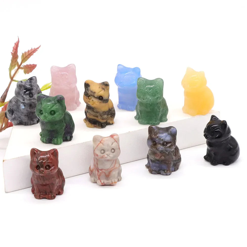 Crystal Cat Statue