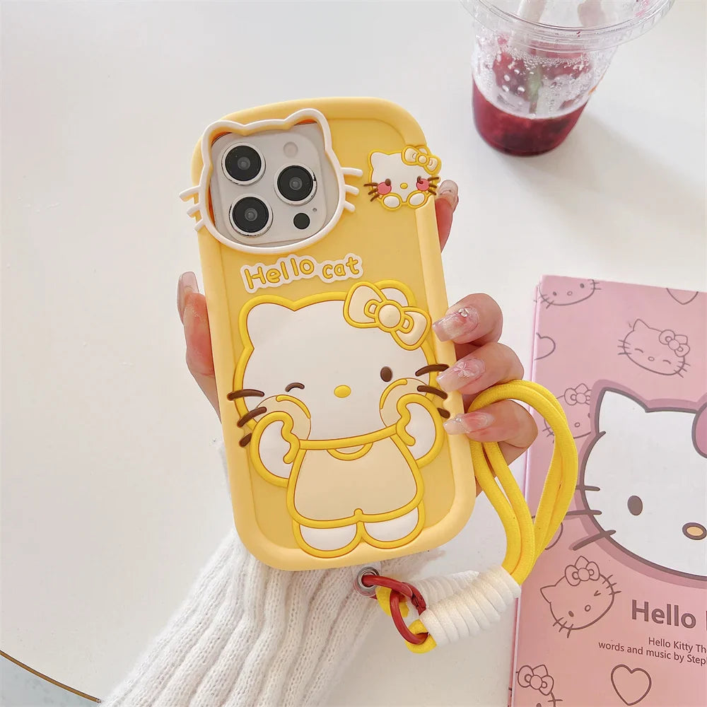 Cartoon Hello Kitty Silicone Phone Case