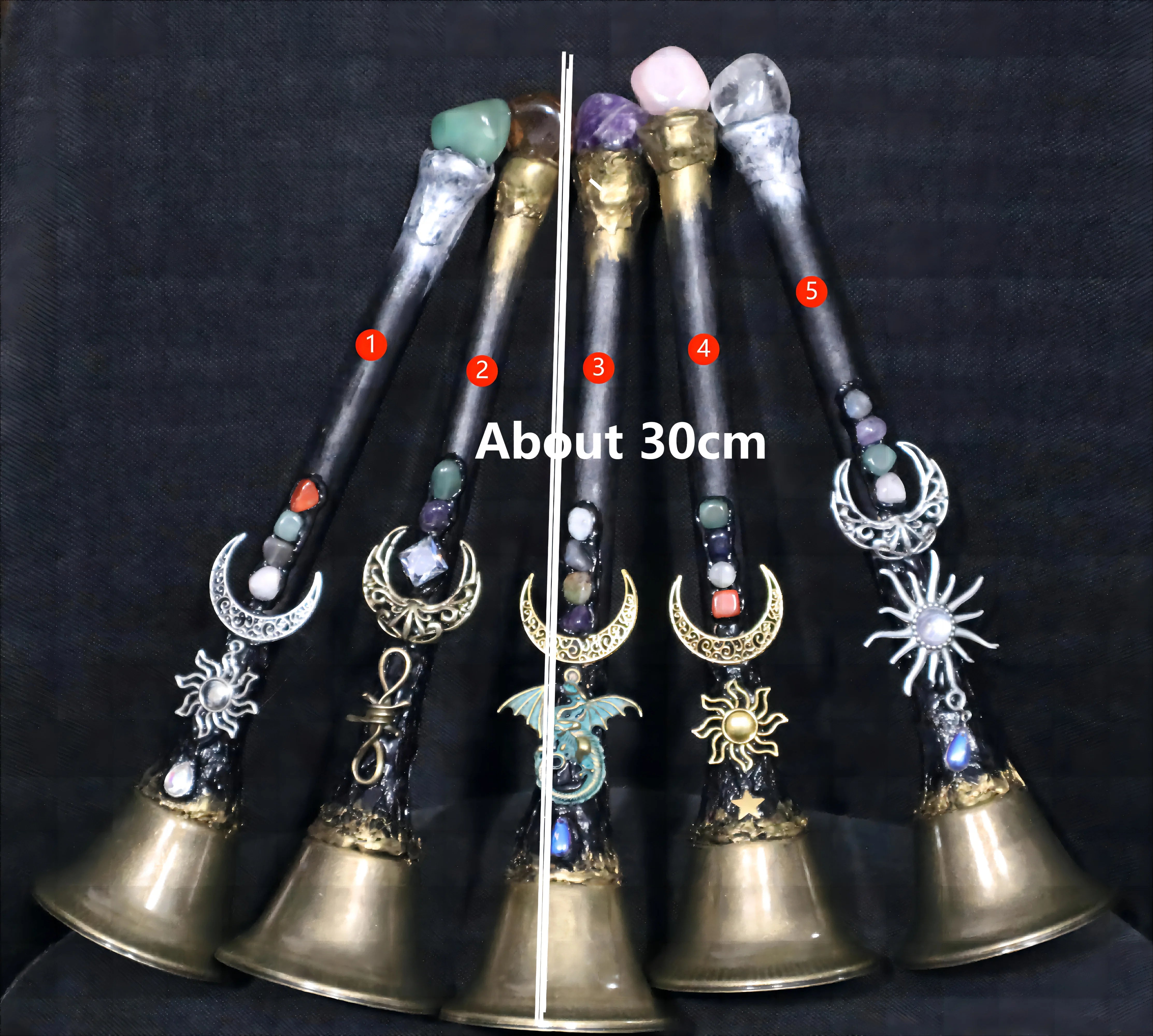 Crystal Charm Altar Bells