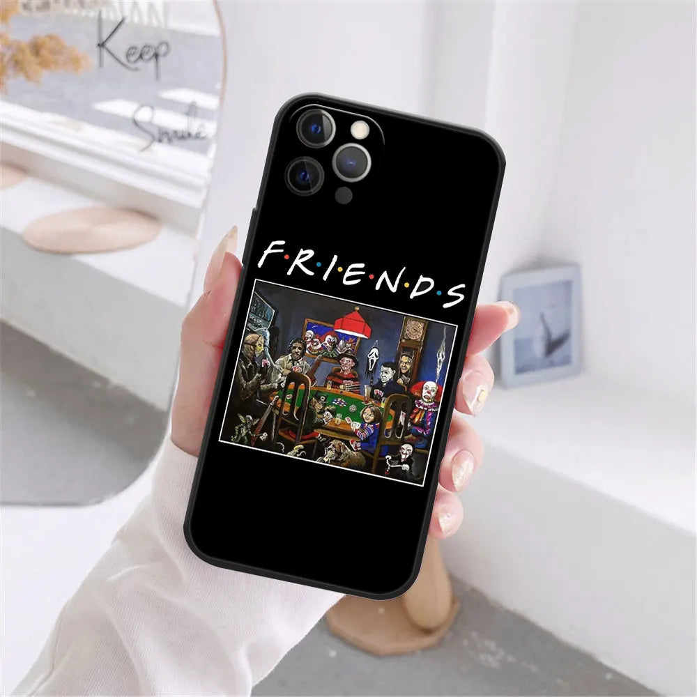 Funny Halloween Let's Summon Demons Graphic Black Soft Silicone Case For iPhone