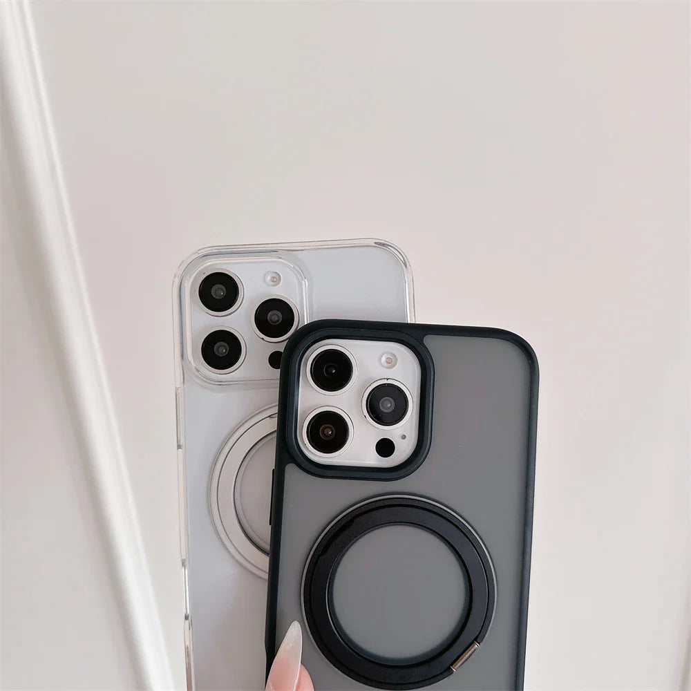 Luxury Magnetic Stand Matte For Magsafe Phone Case