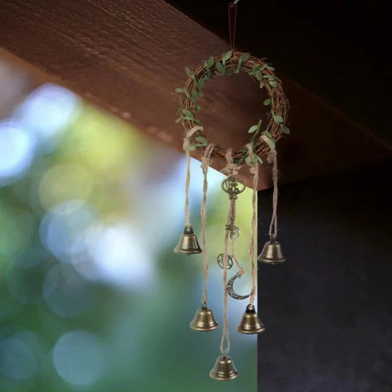 Witch Wreath Protection Bells
