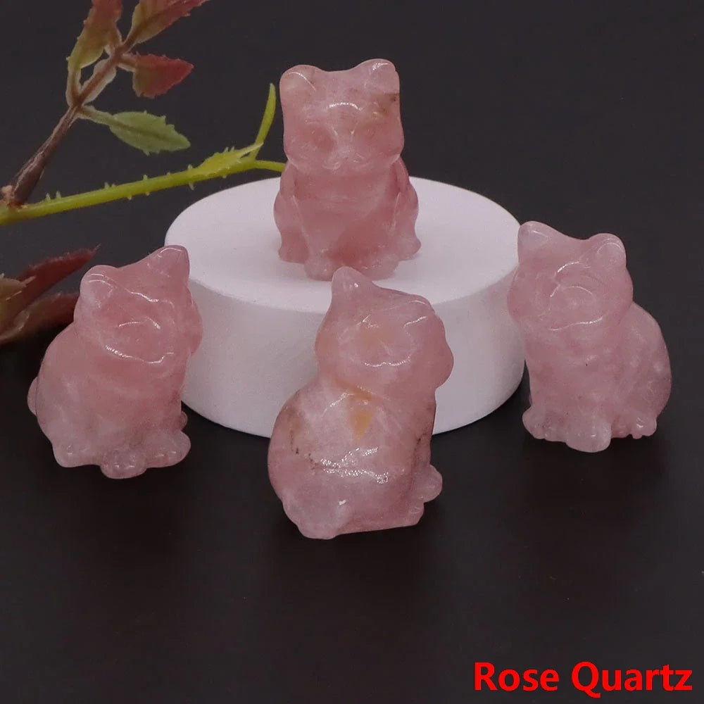 Crystal Cat Statue