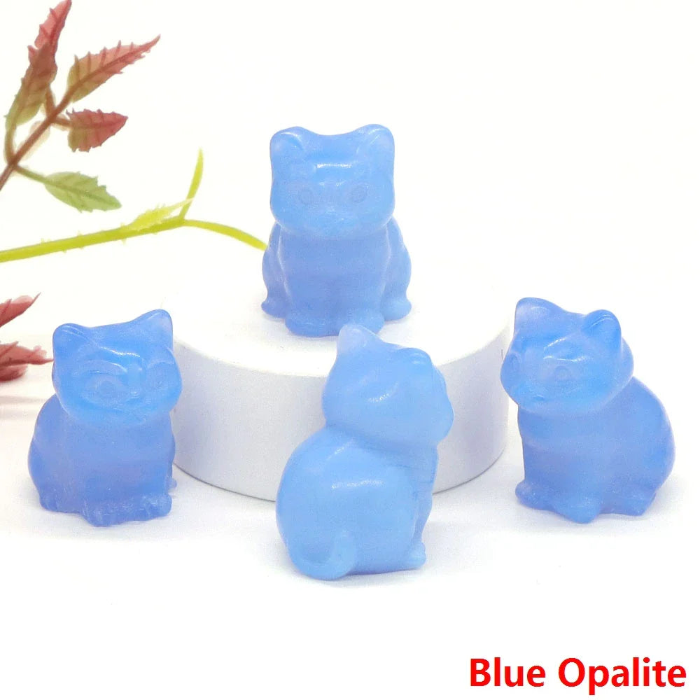 Crystal Cat Statue