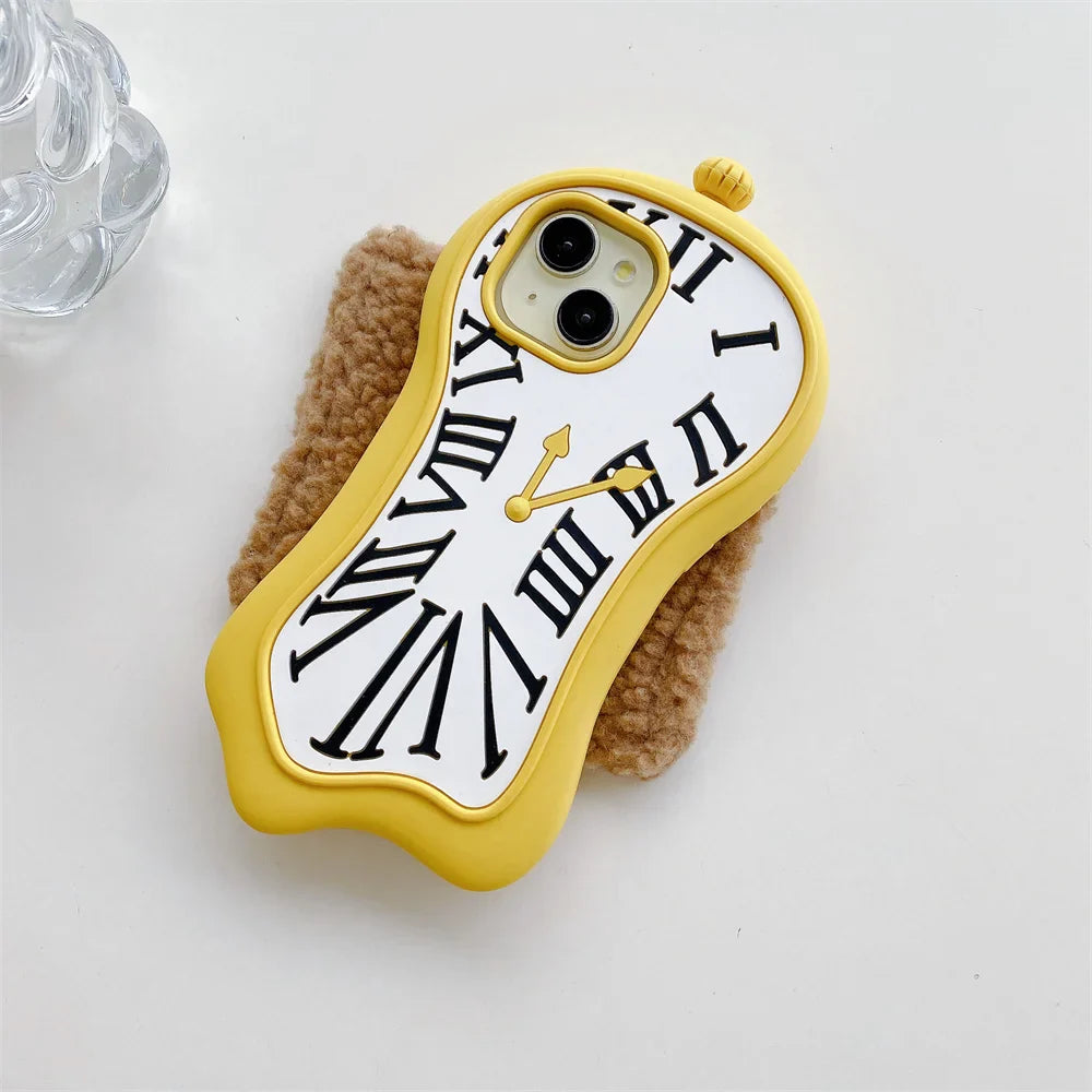 Funny Cartoon 3D Clock  Phone Case