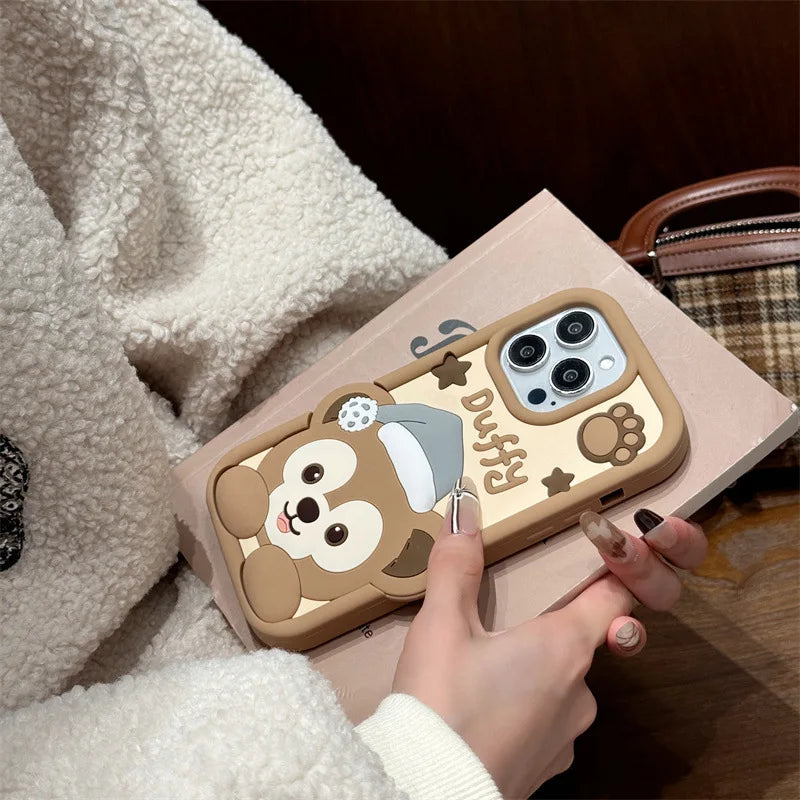 Korean Cartoon Bear Phaone Case For iPhone