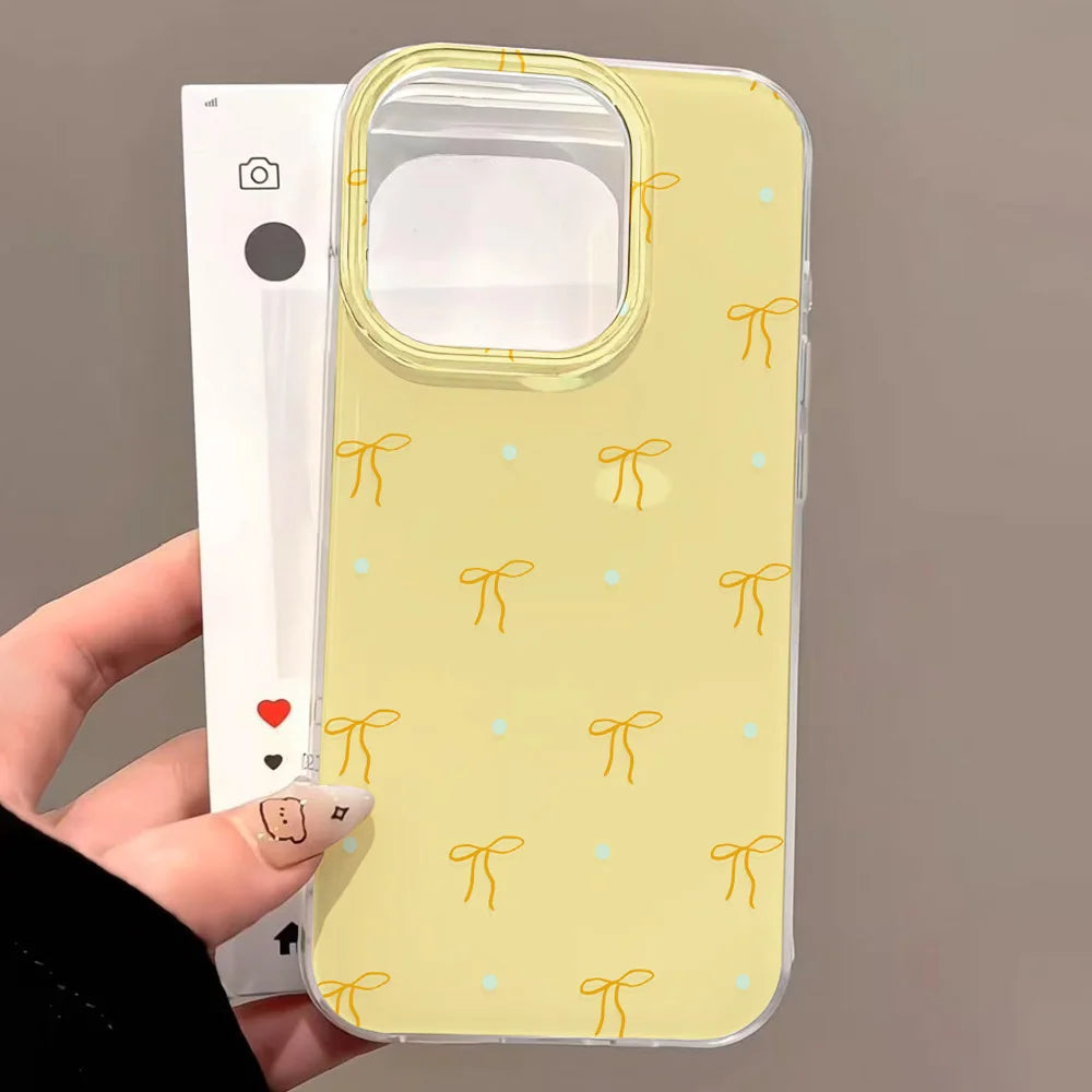 Ins Style Line Fruit Silicone Phone Case For iPhone