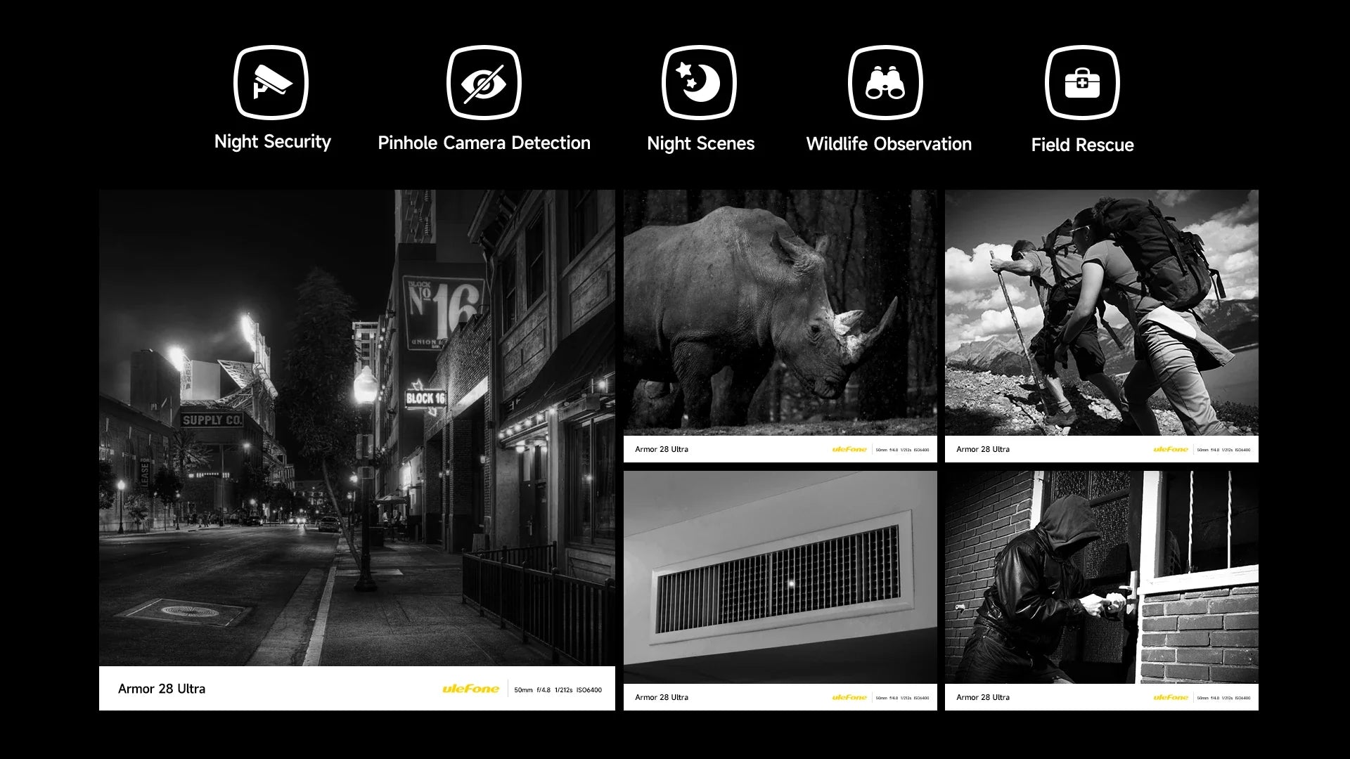 Ulefone AI Armor 28 Ultra 5G Thermal Imaging Rugged Phone MTK Dimensity 9300+ AMOLED Android Smartphone 1TB ROM