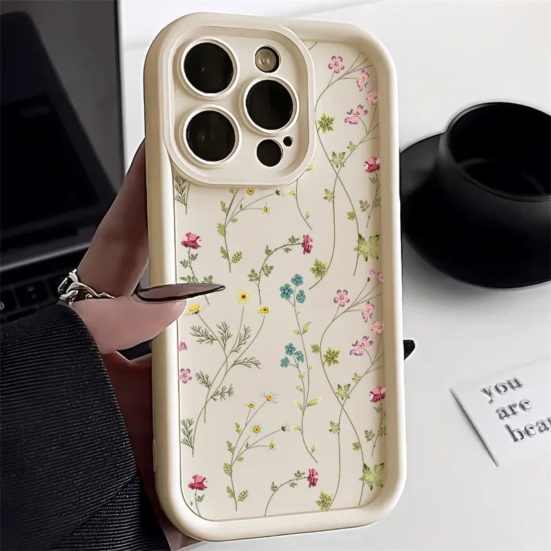 Matte Silicone Flower Phone Case