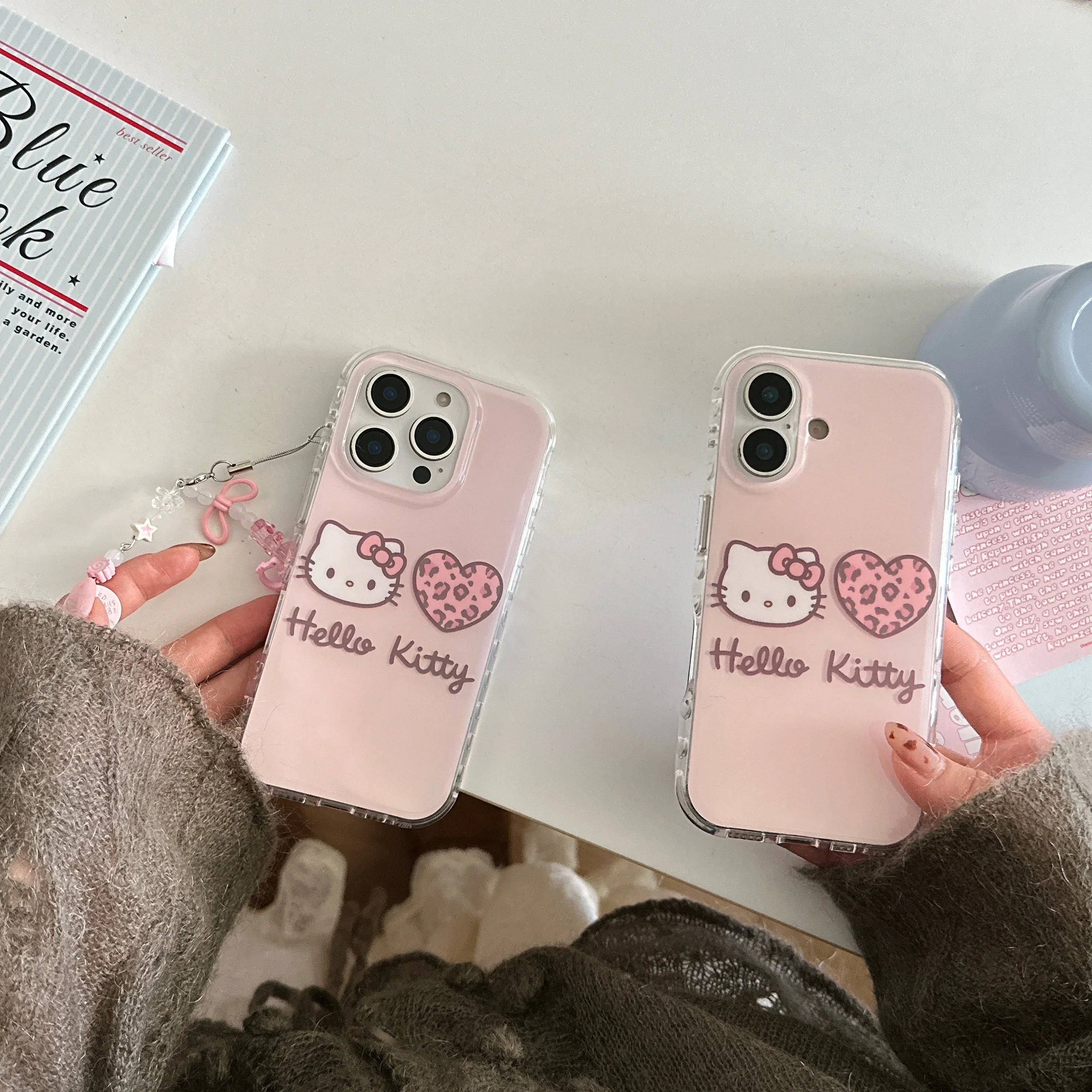 Cute IMD Pink Leopard Print Hello Kitty Phone Case For iphone For iPhone