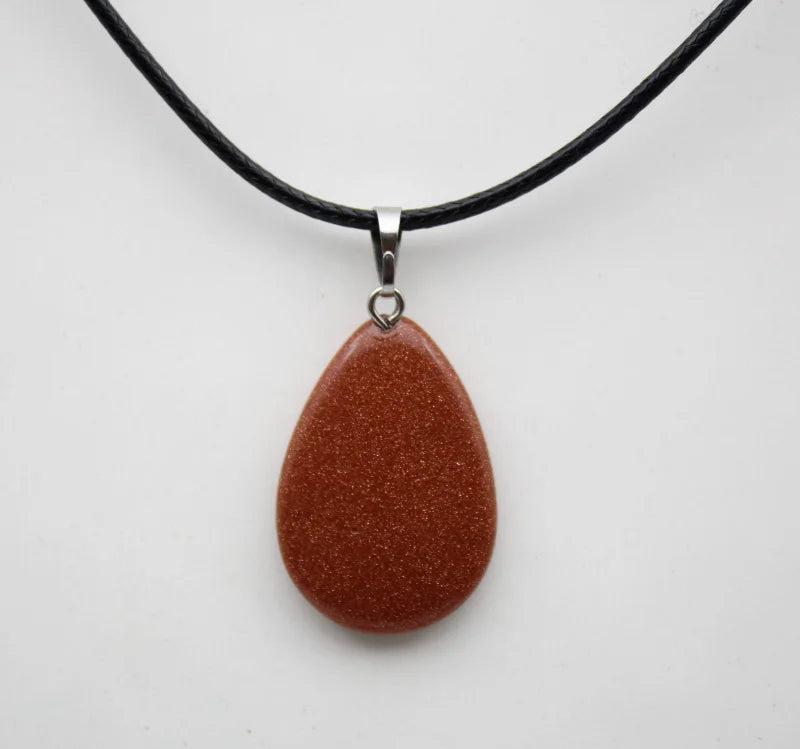 Crystal Teardrop Pendant Necklace