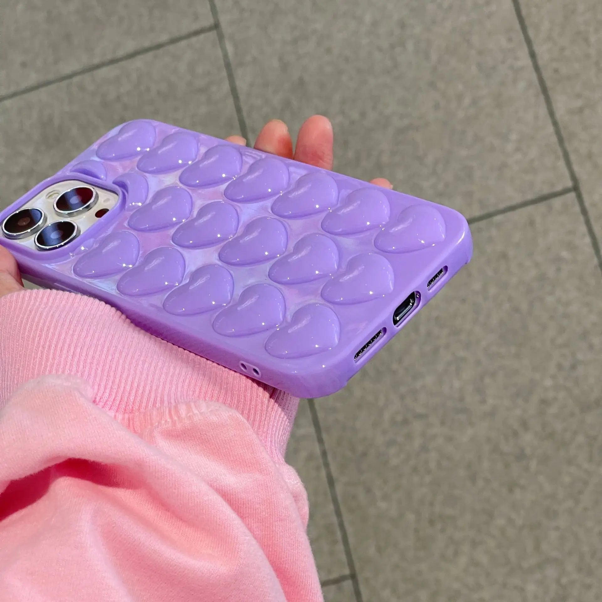 Purple Hearts Phone Case