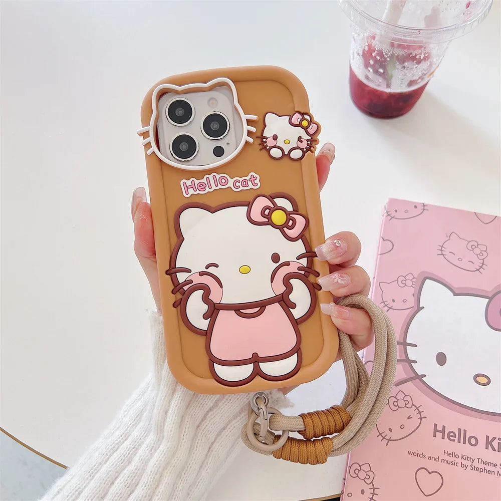 Cartoon Hello Kitty Silicone Phone Case
