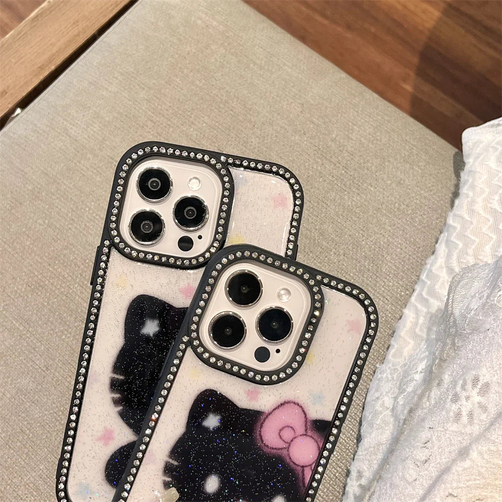 Luxury Diamond Bling Glitter Cartoon Hello Kitty Phone Case