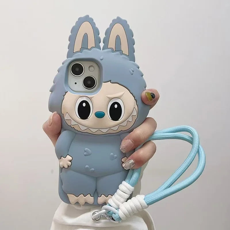 3D Cartoon Kawaii Monster Rabbit Soft Silicone Phone Case For iPhone