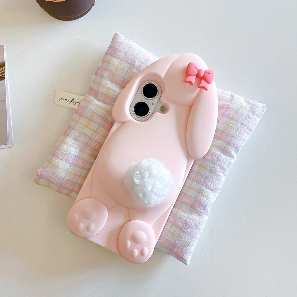 Cute Cartoon Hairball Tail Holder Benny Rabbit Phone Case
