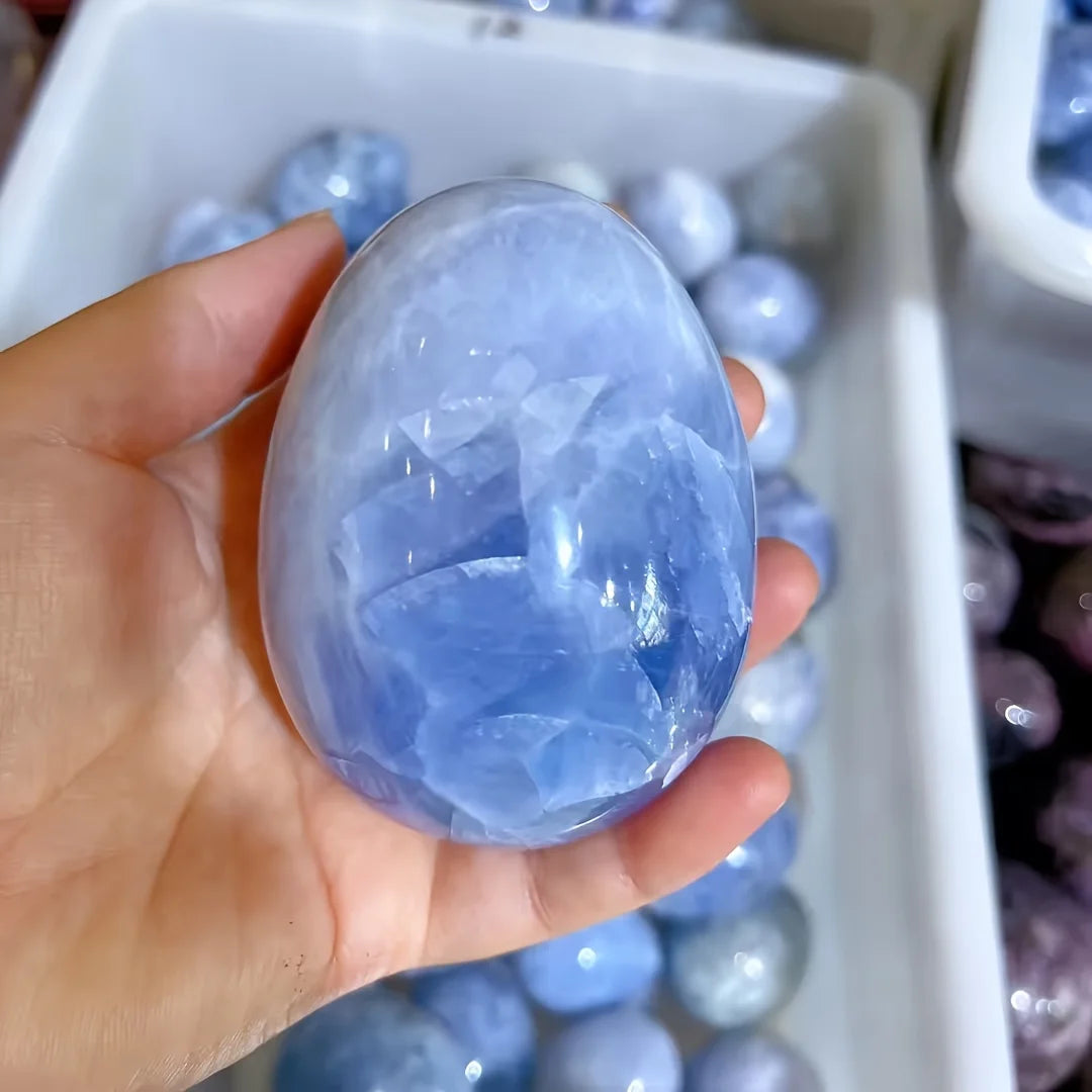 Celestite Palm Stone