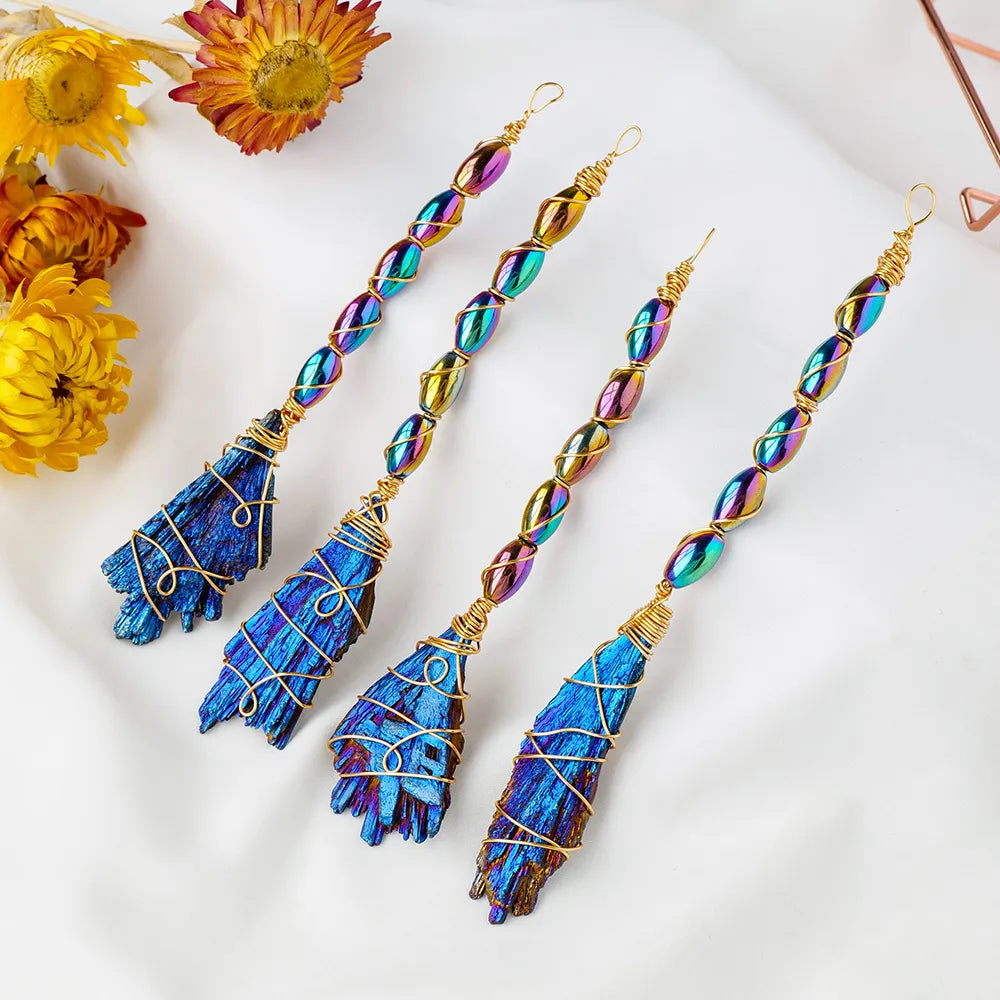 Crystal Wire Wrap Brooms