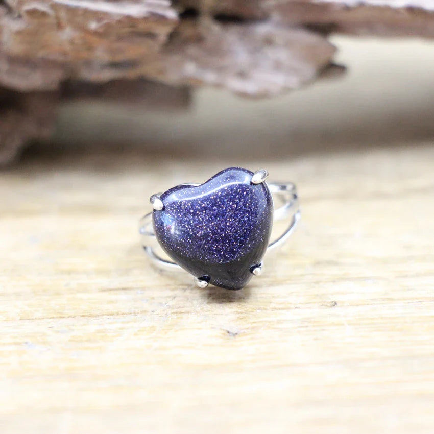 Crystal Heart Rings