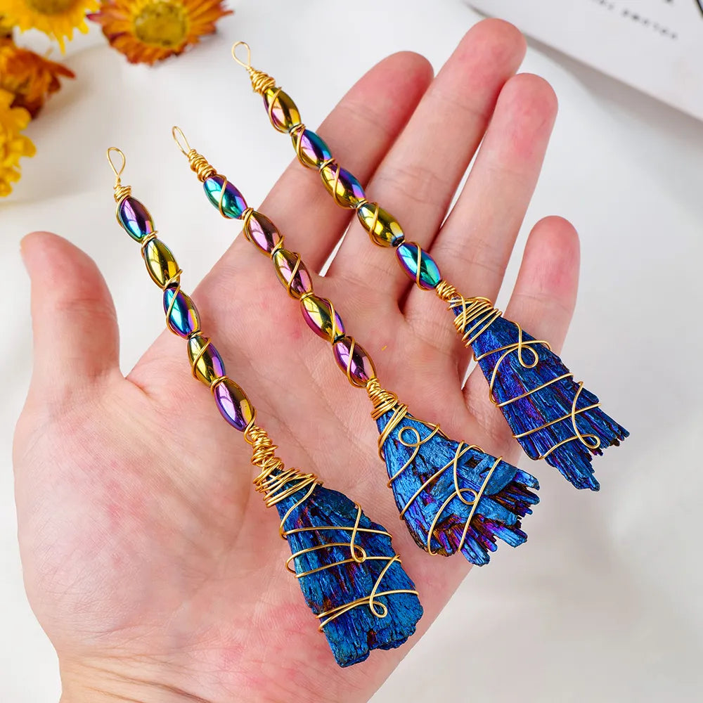 Crystal Wire Wrap Brooms