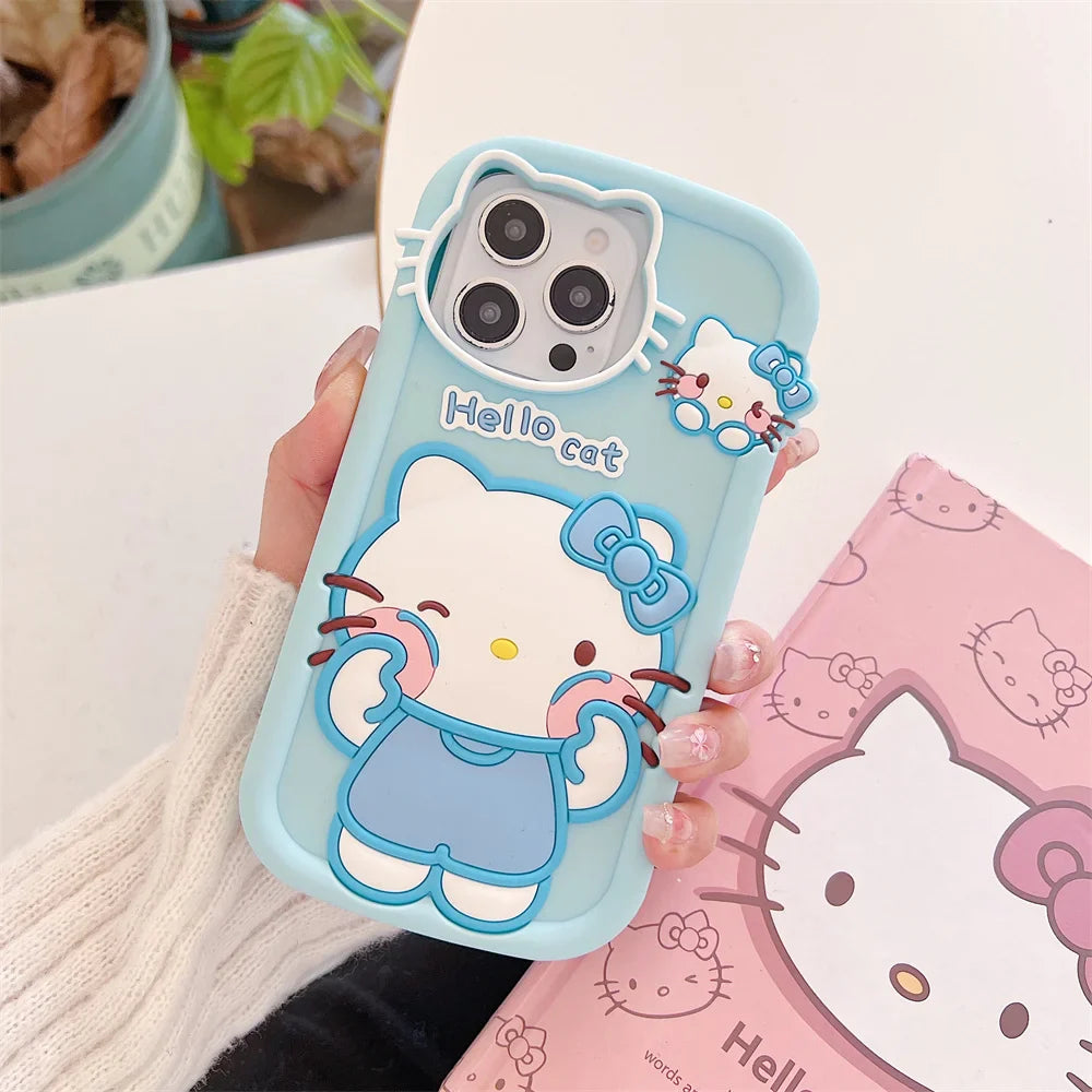 Cartoon Hello Kitty Silicone Phone Case