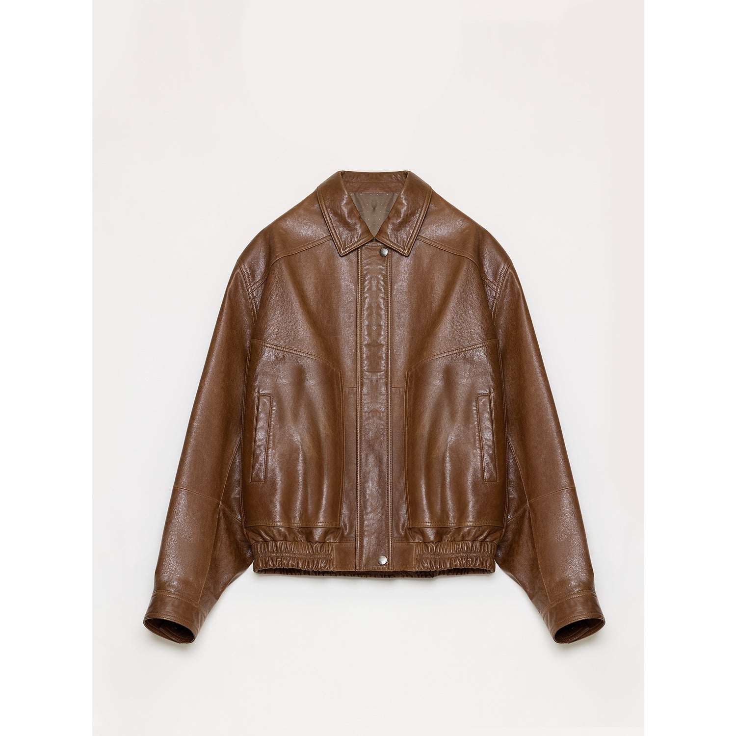 Imported waxed sheep leather retro work jacket coat for women "Fashionable Luke"-6