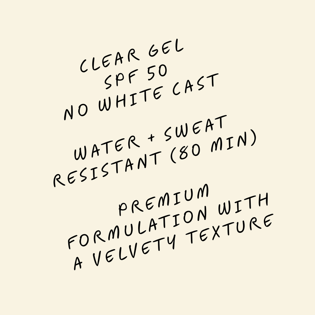 clear gel spf 50 - broad spectrum water resistant