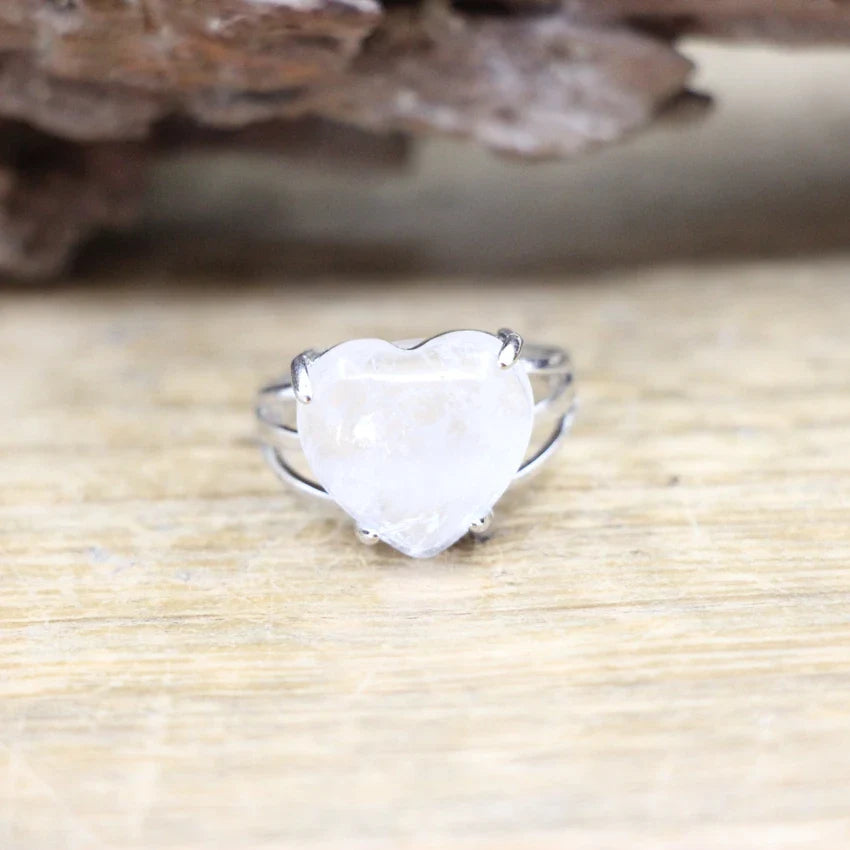 Crystal Heart Rings